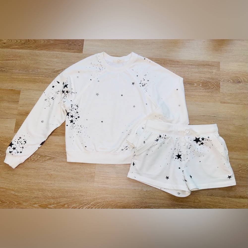 Z Supply Girls White and Black Star Outfit